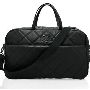 Gilda Paris Large Quilted Crossbody Bag With Logo